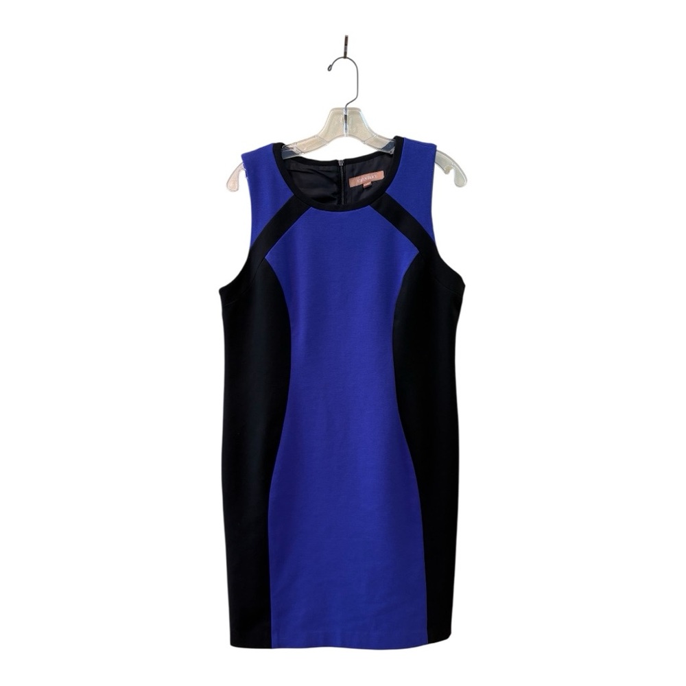 Ellen Tracy Asymmetrical Blue and Black Dress